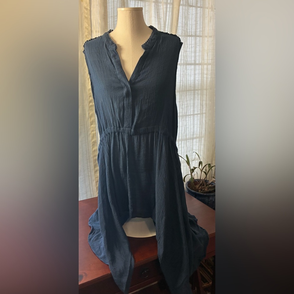 High Low Navy Blue Women's Tunic Zac & Rachel Size 3X - Picture 3 of 8